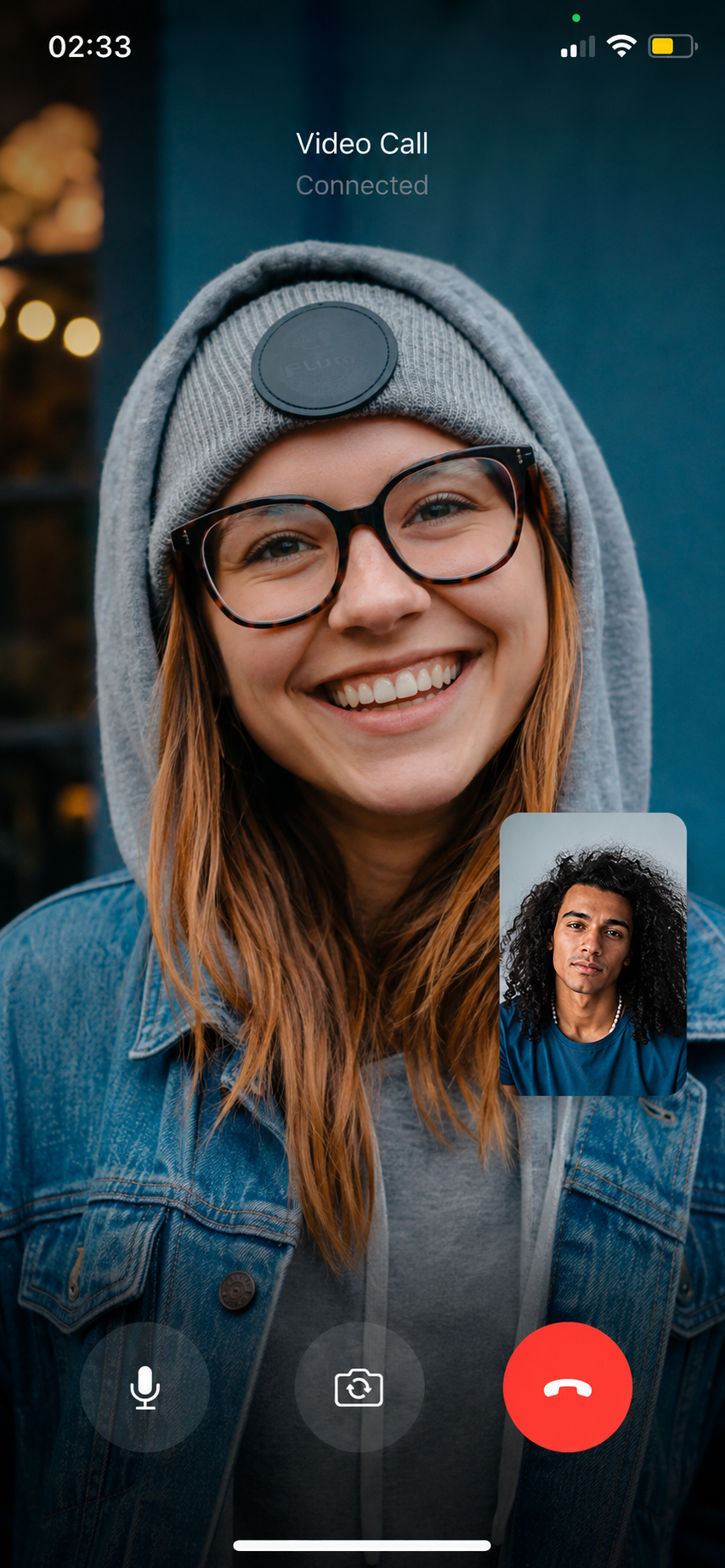 Owl live video call screen